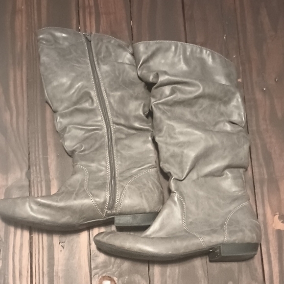 Lower East Side Gray Slouchy Women's Boots Size 10 Knee High - Picture 5 of 7